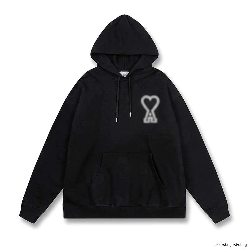 AMI Love Trendy Black Hoodie