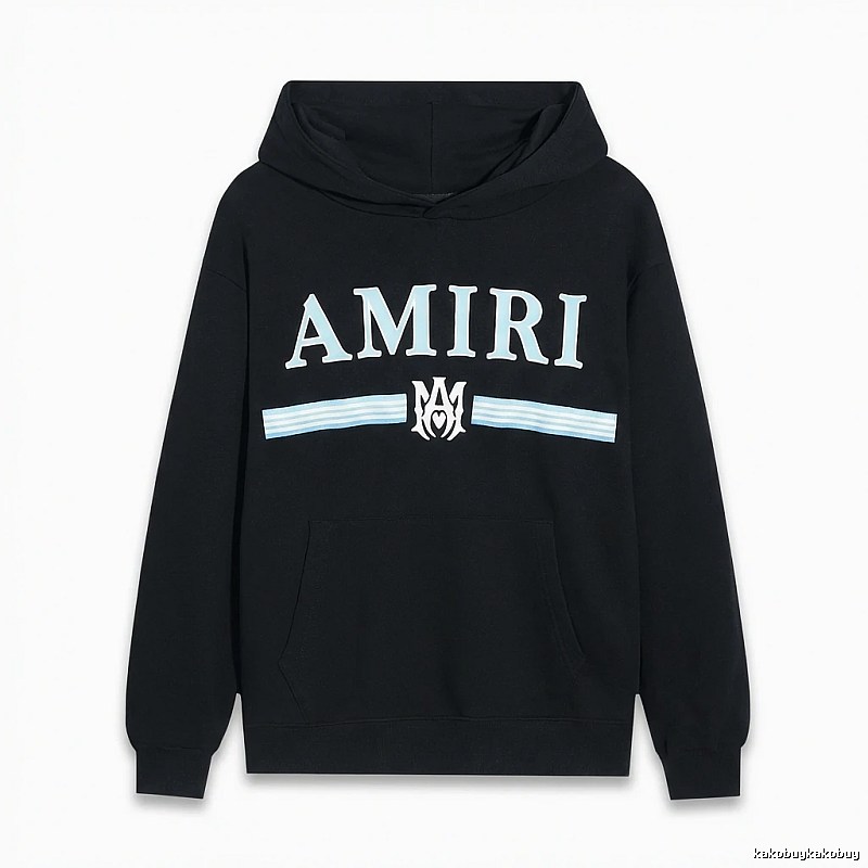 AMIRI letter-printing style black sweatshirt