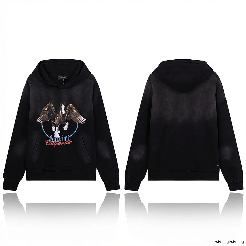 AMIRI Pegasus Retro Black Hoodie