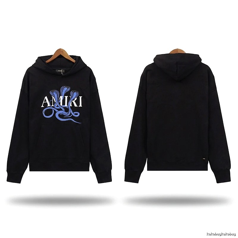 AMIRI Snake Pattern Trendy and Cool Black Sweatshirt