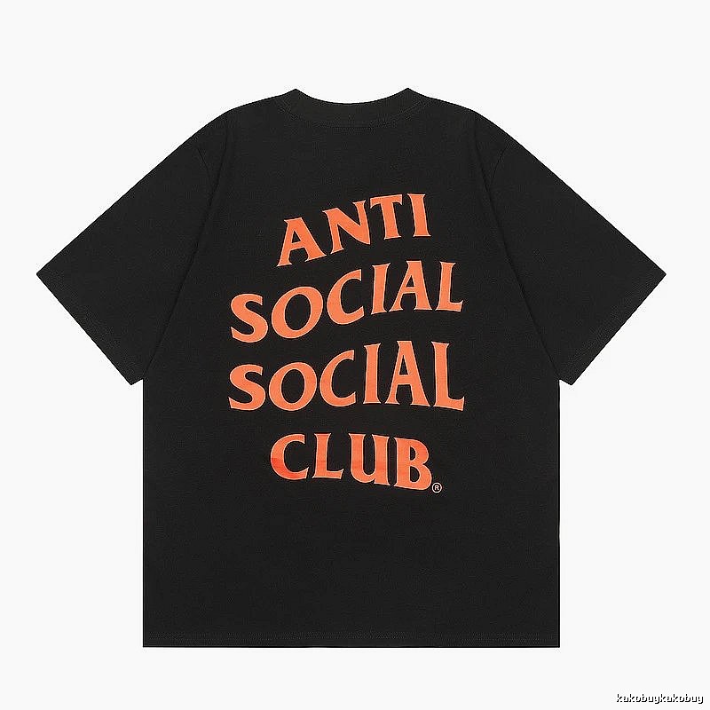 Anti Social Social Club Classic Logo T-shirt Black Orange Anti for Daily Styling