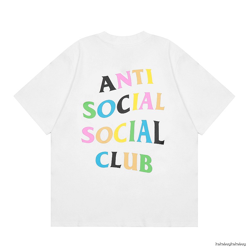 Anti Social Social Club Streetwear Logo T-shirt Black Orange Anti with Logo Accent