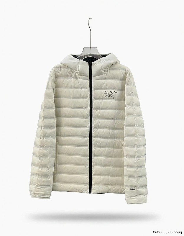 Arc'teryx lightweight white duck down down jacket