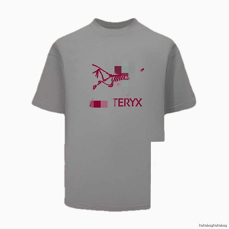 Arc'teryx Skull Print Trendy Cool Light Grey Short Sleeve T-Shirt