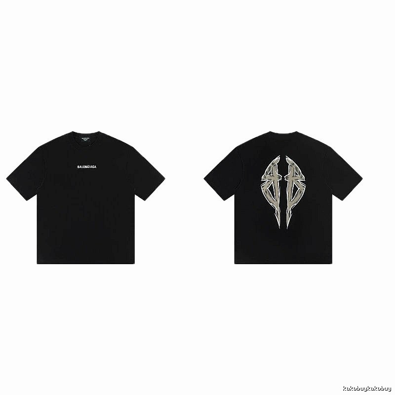 Balenciaga Double B Graffiti High Street Black T-Shirt