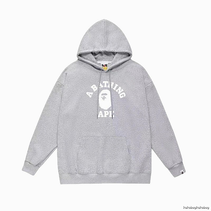 Bape Ape Head Grey Hoodie