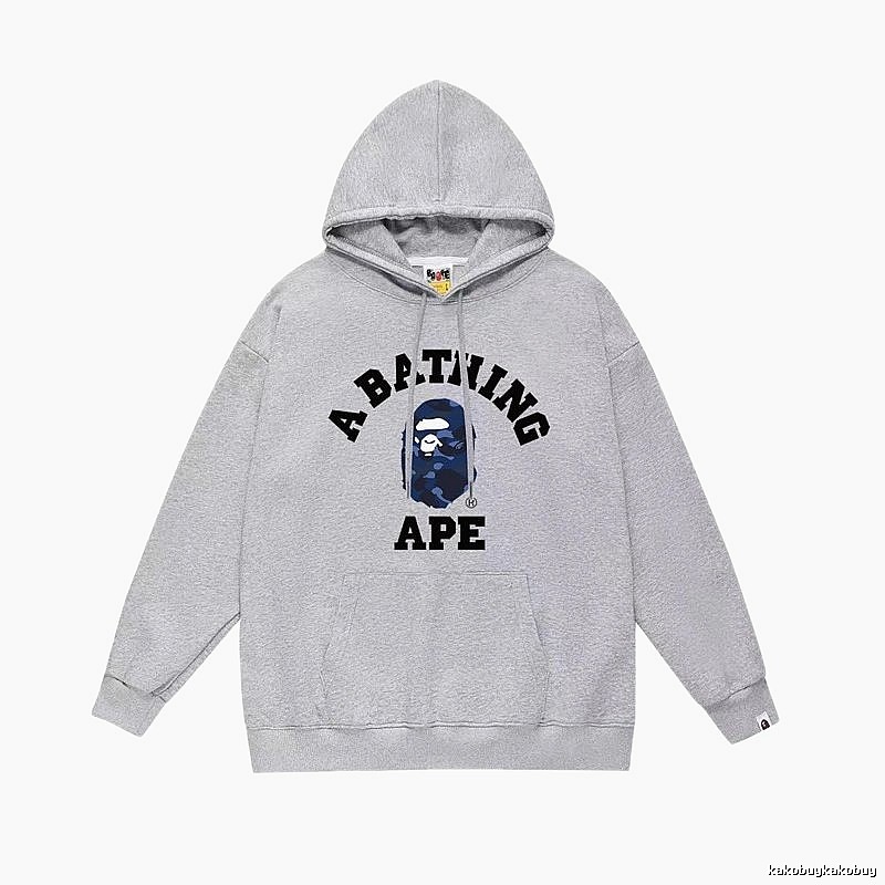 Bape Ape Head Grey Hoodie