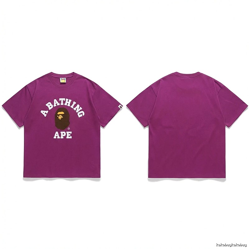 Bape Ape Head Purple Trendy T-shirt
