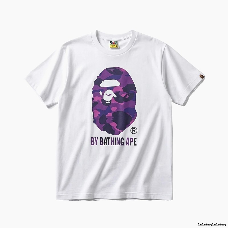 Bape camouflage style white T-shirt