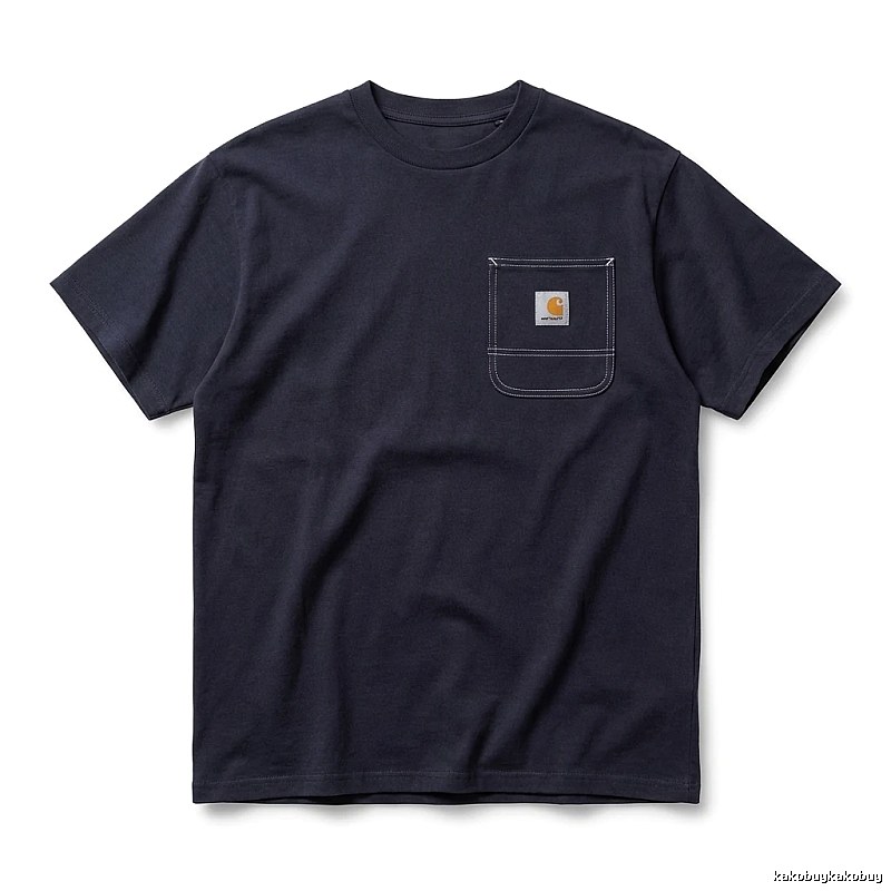Carhartt minimalist style navy blue T-shirt