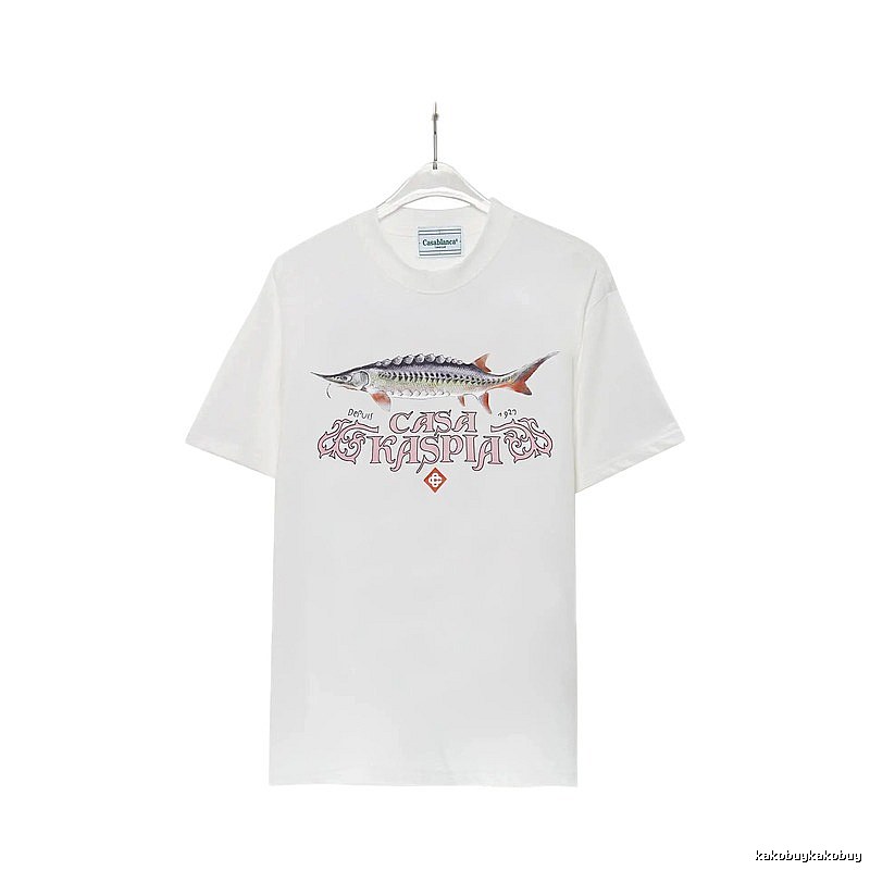 Casablanca - printed retro - style white T - shirt