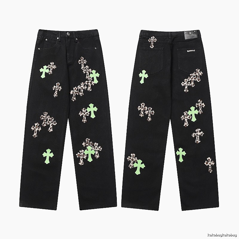 Chrome Hearts Summer Graphic jeans Light Denim Jeans with Bold Graphic