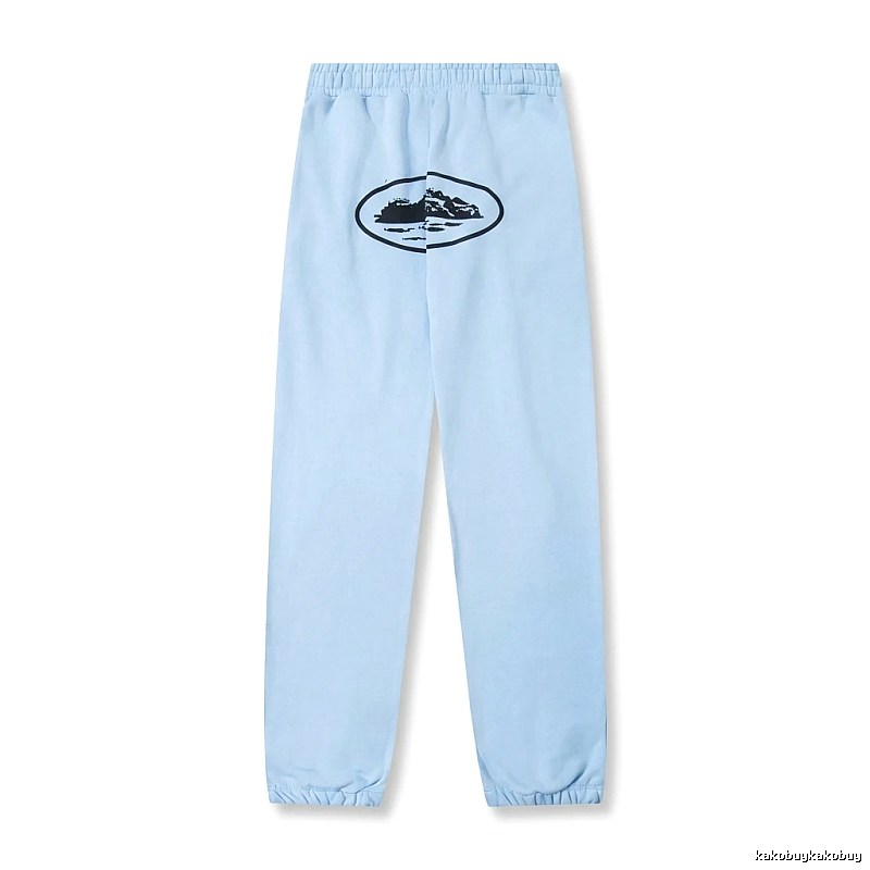 Corteiz Printed Casual Light Blue Pants
