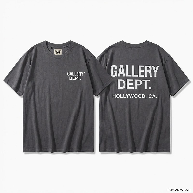 Gallery Dept Minimalist Style Dark Grey T-Shirt