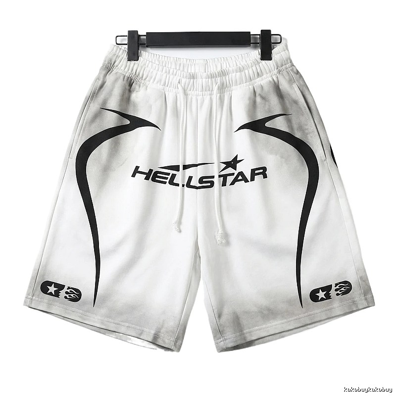 Hellstar Trendy Style White Shorts