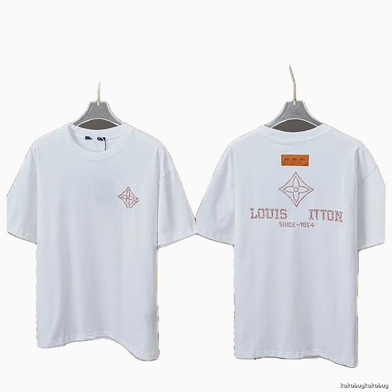 Louis Vuitton Monogram Embroidered Casual White T-Shirt