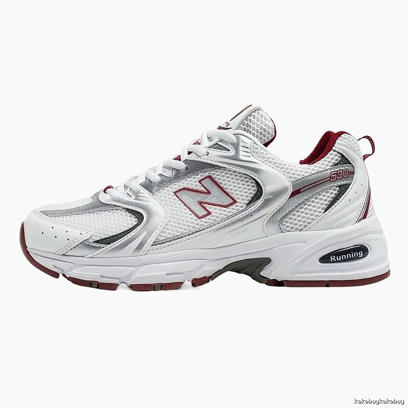 New Balance 530 retro-style red and white sports shoes