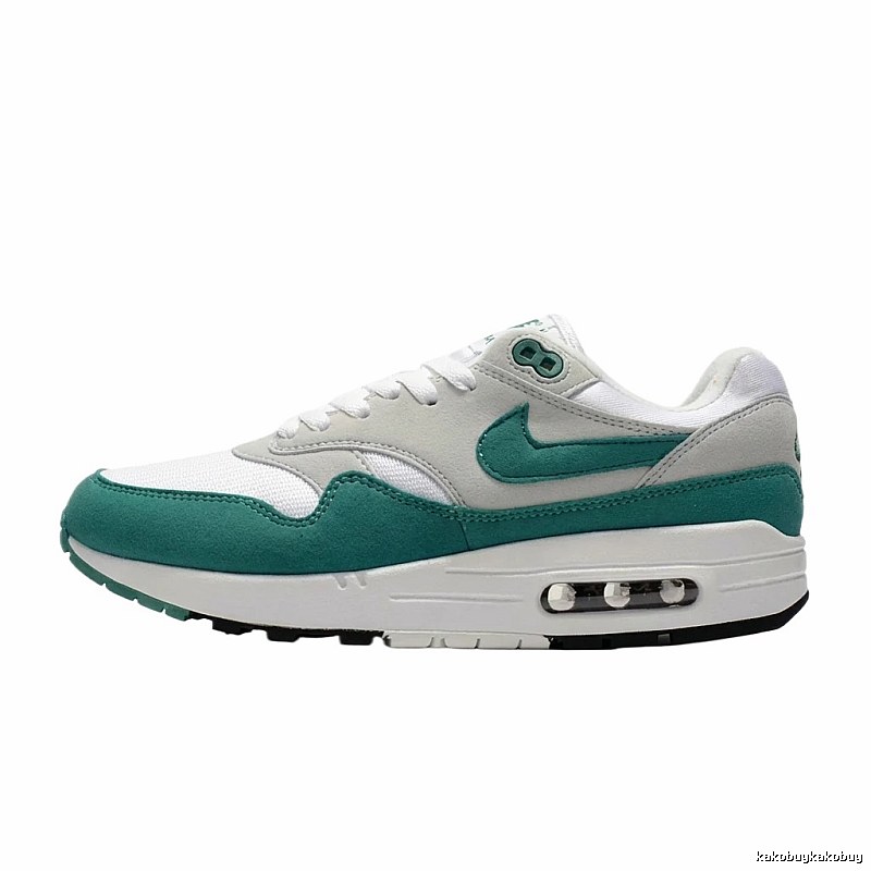 Nike Air Max 1 Retro Style White and Green Shoes