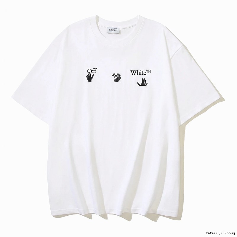 Off-White minimalist style white T-shirt