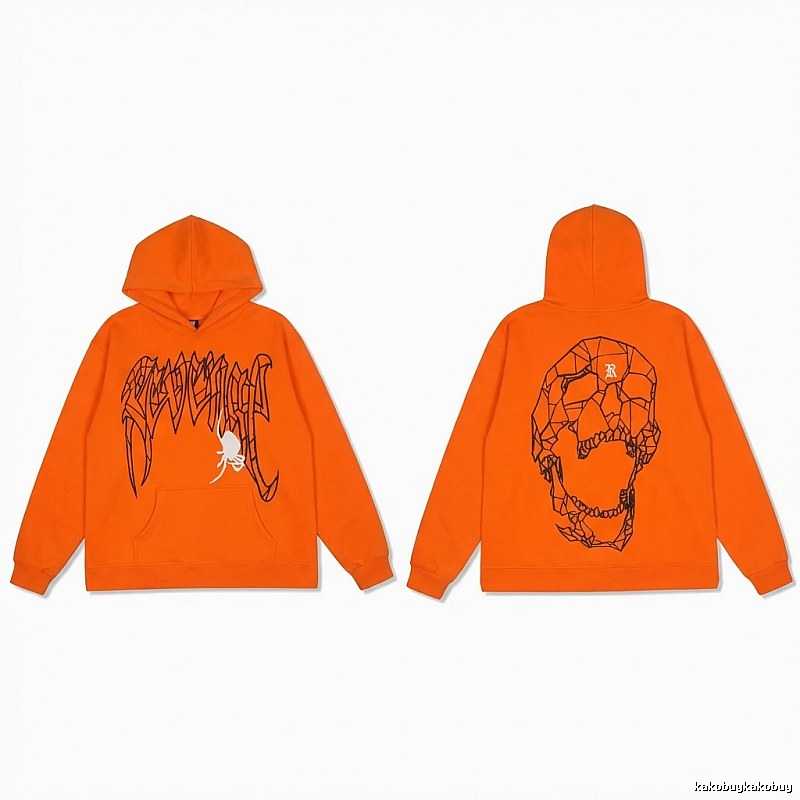 Revenge Skeleton Style Orange Hoodie