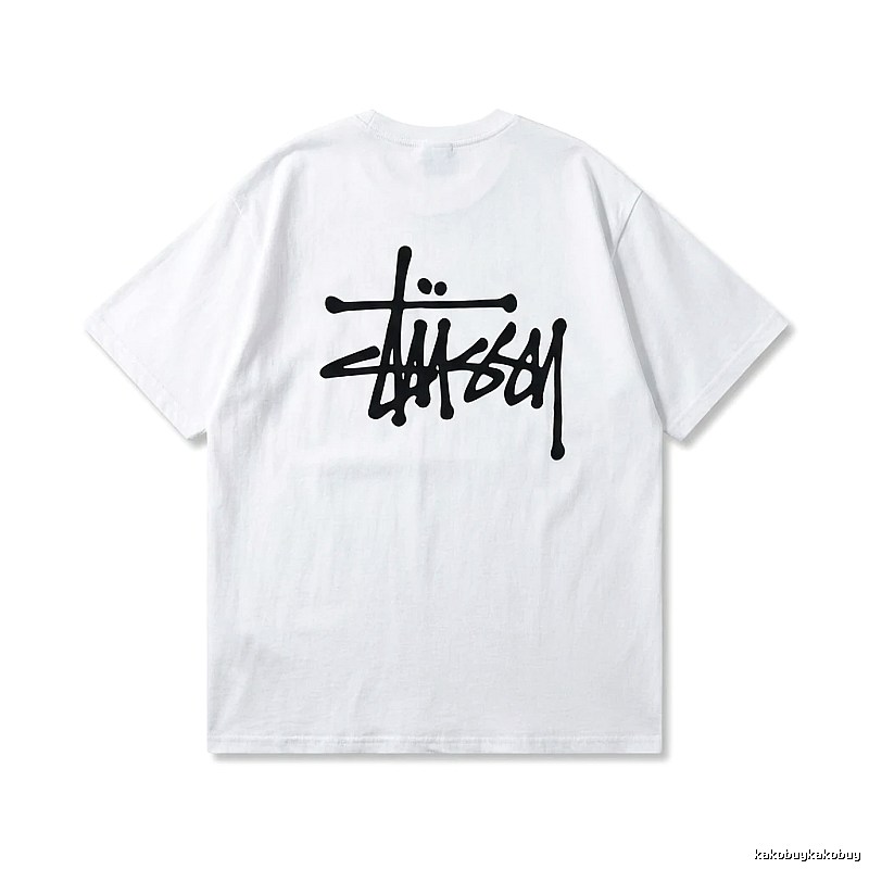 Stussy basic graffiti-style white T-shirt