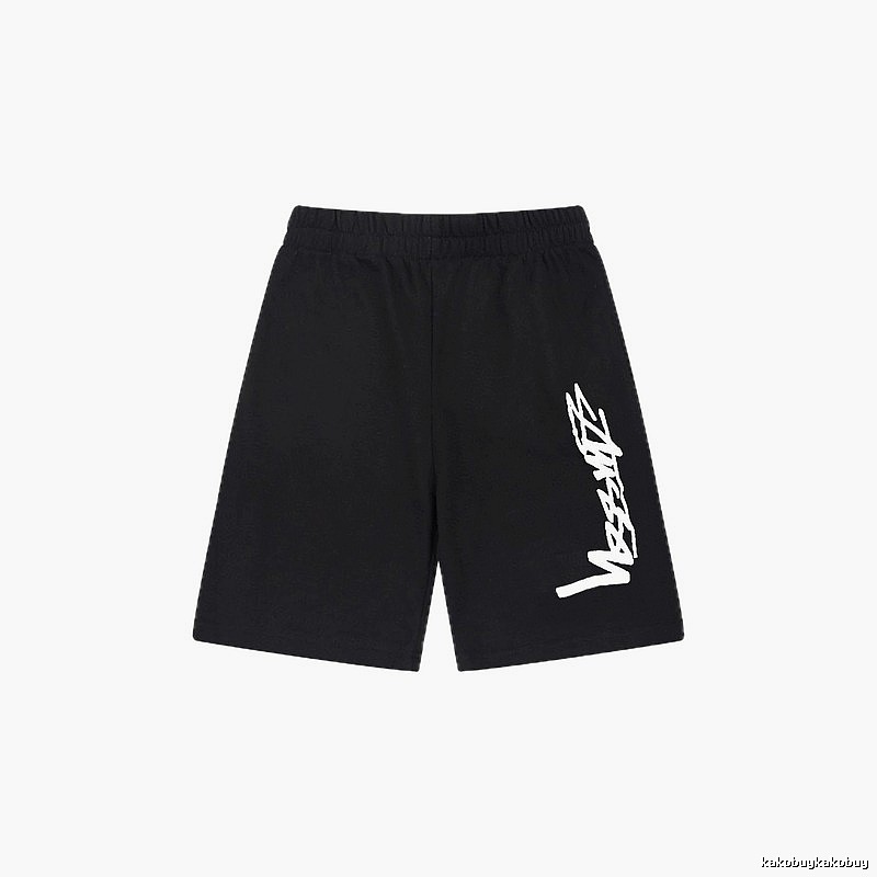 Stussy street-style black shorts