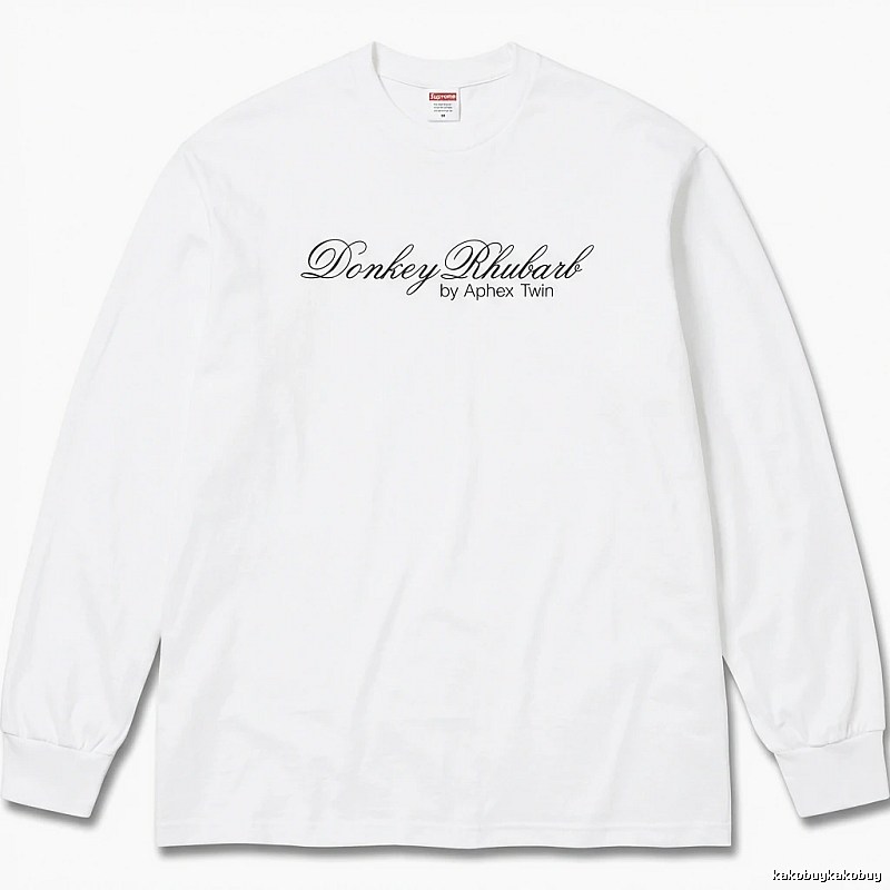 Supreme letter style white long-sleeve