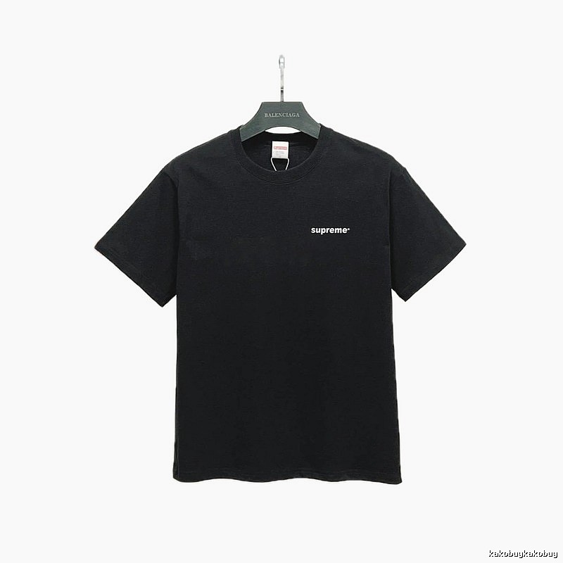 Supreme Small Logo Series Street Style Black T-Shirt