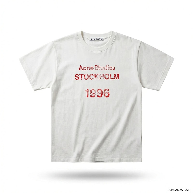 Acne Studios minimalist style white T-shirt