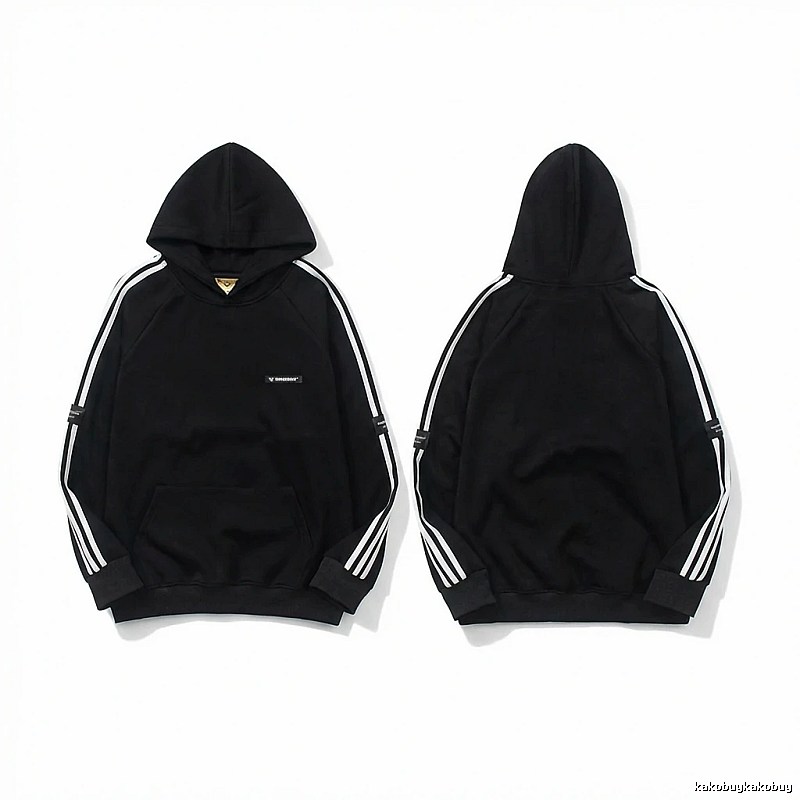 Adidas classic three - stripe black sweatshirt