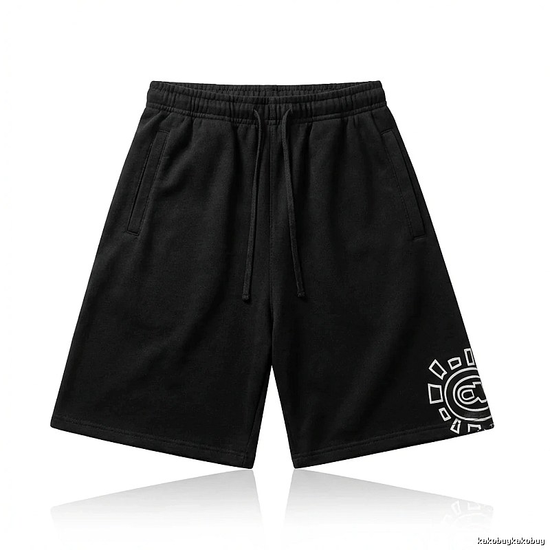 ADWYSD trendy brand printed black shorts