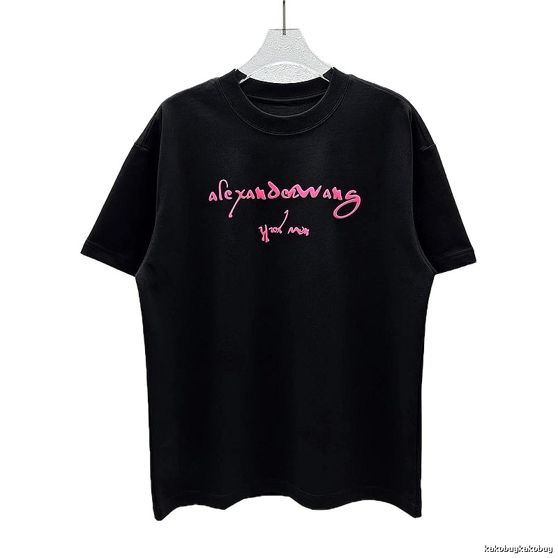 Alexander Wang Foam Print Street Style Black Short-sleeve T-shirt