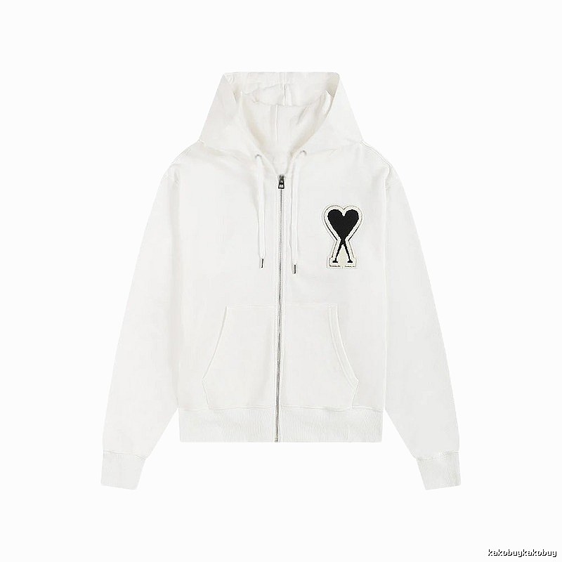 AMI Love Minimalist Style White Sweatshirt