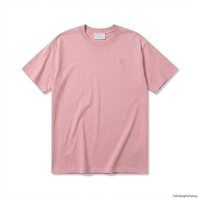 AMI simple and elegant pink T-shirt