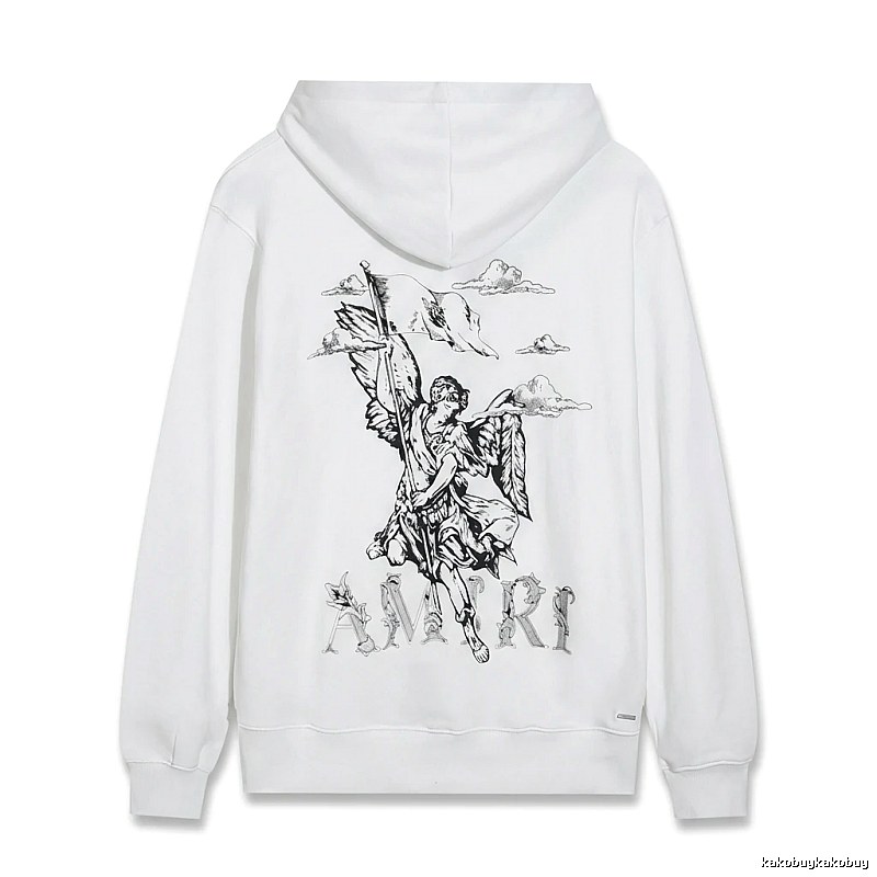 AMIRI Angel Print White Sweatshirt