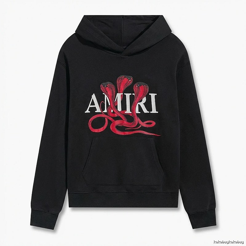 AMIRI black hoodie with snake print