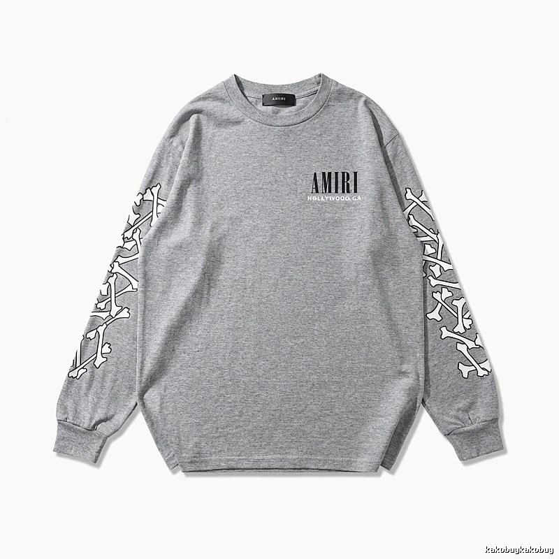 AMIRI Bone Pattern Trendy Cool Gray Sweatshirt