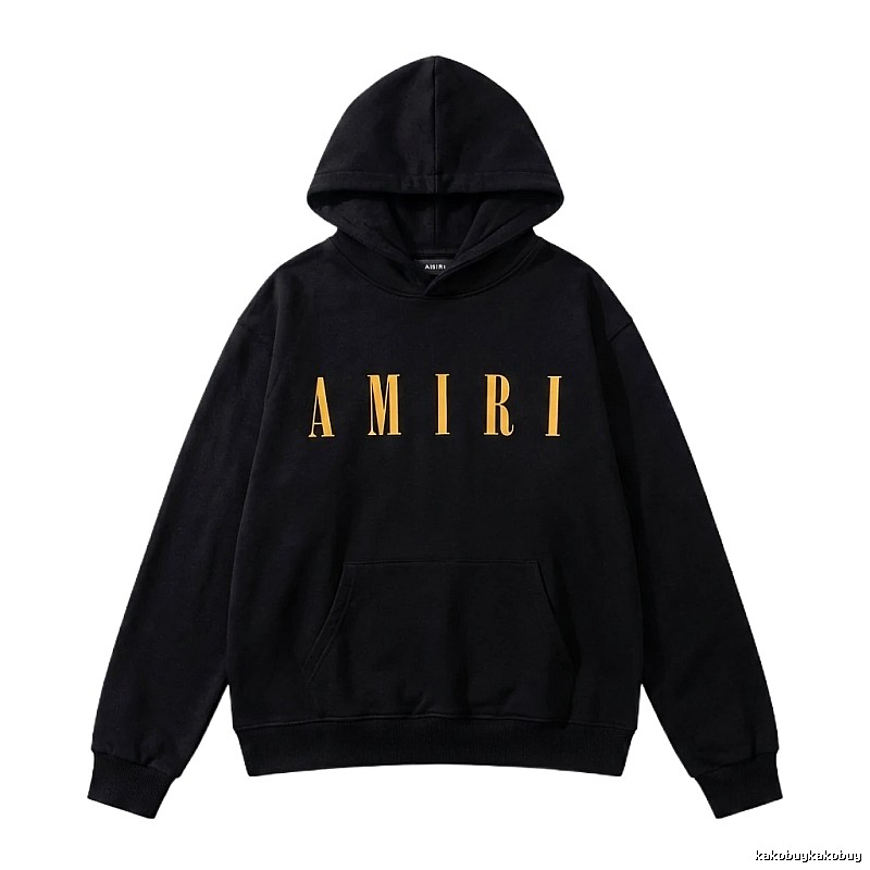 AMIRI letter-style black hoodie