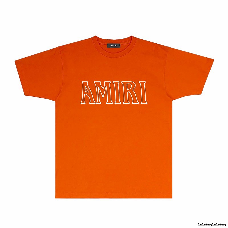 AMIRI Orange Minimalist Style T-shirt