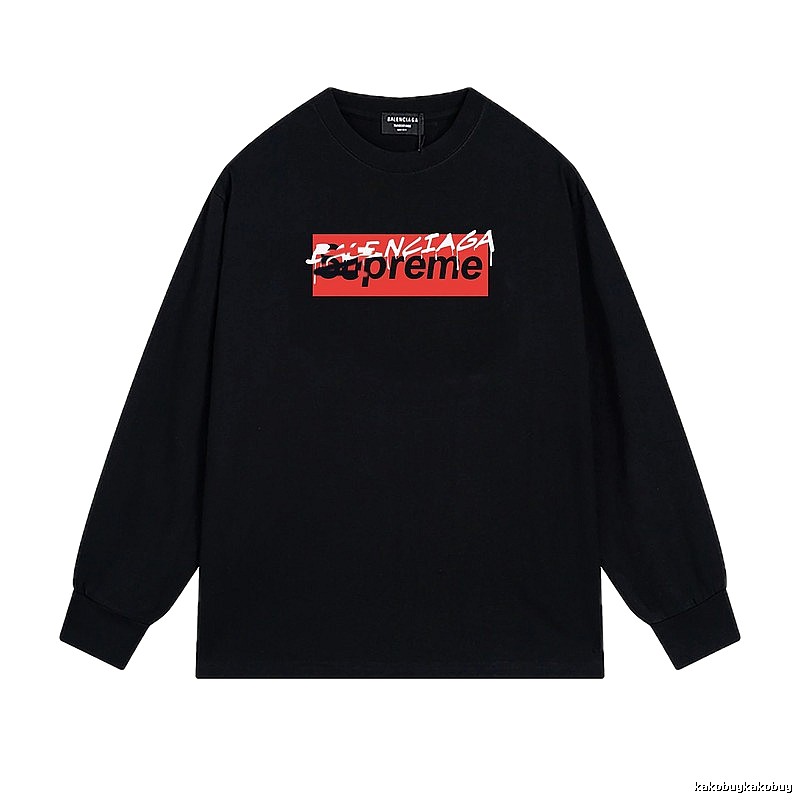 Balenciaga Co-branded Trendy Cool Black Sweatshirt