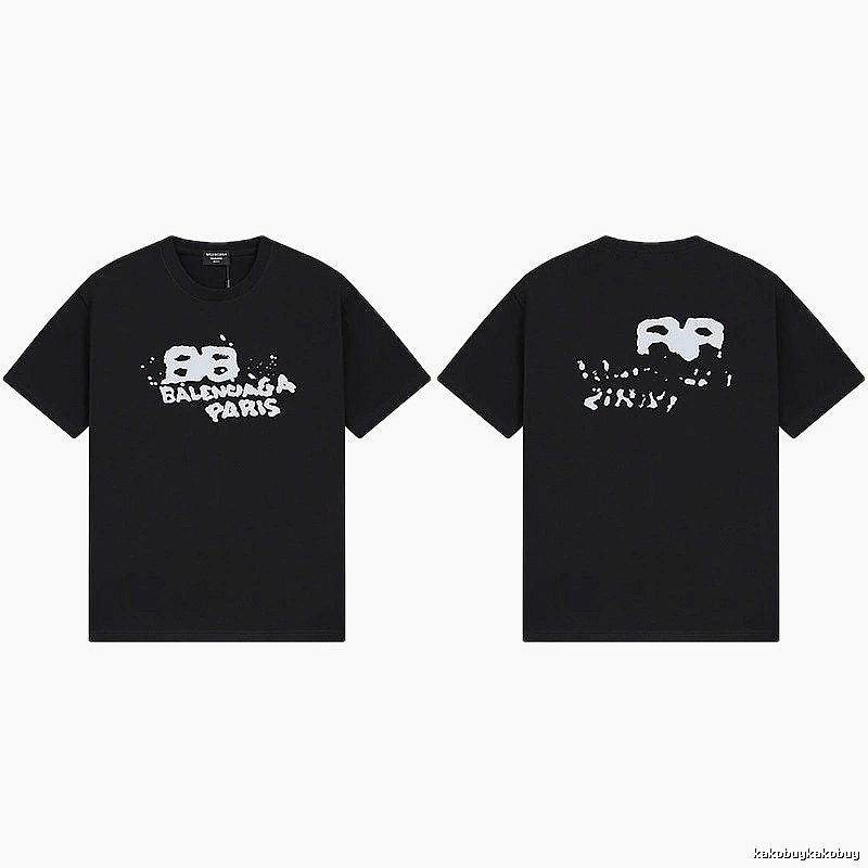 Balenciaga graffiti-style black T-shirt