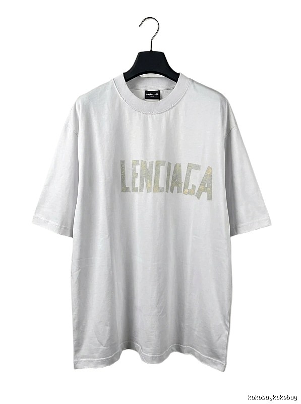 Balenciaga letter-style white T-shirt