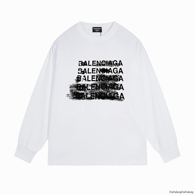 Balenciaga letter-style white T-shirt