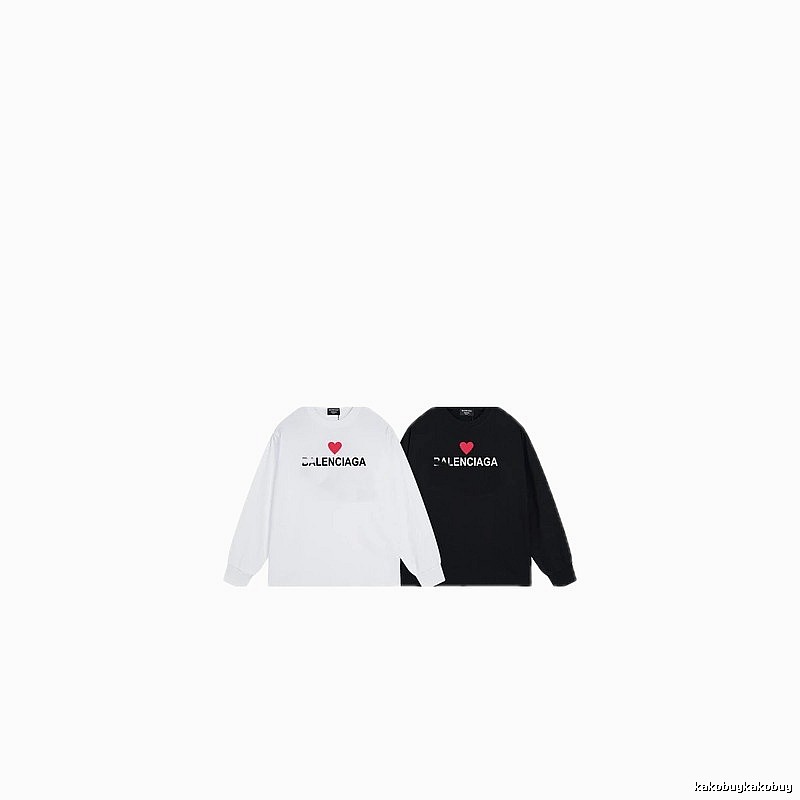 Balenciaga Love Heart Casual Style Long-sleeved Shirt