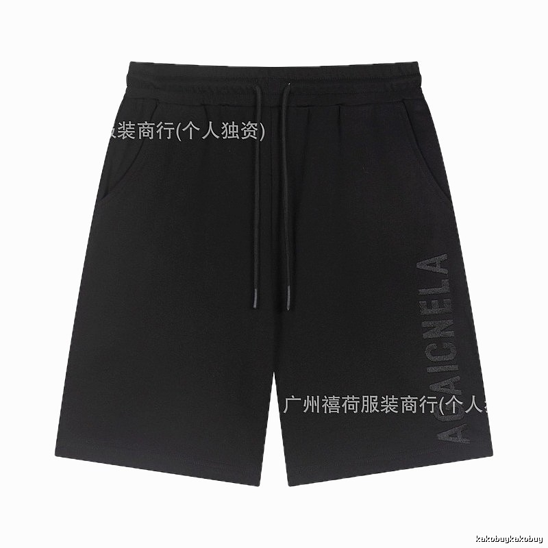 Balenciaga minimalist style black shorts