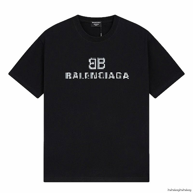 Balenciaga pixel-style black T-shirt