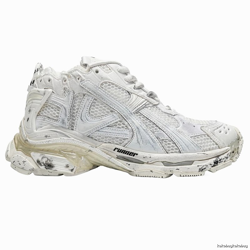 Balenciaga retro-style white shoes