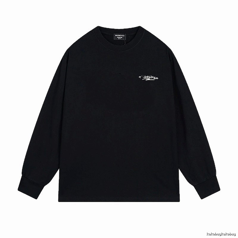 Balenciaga simple style black long-sleeved shirt