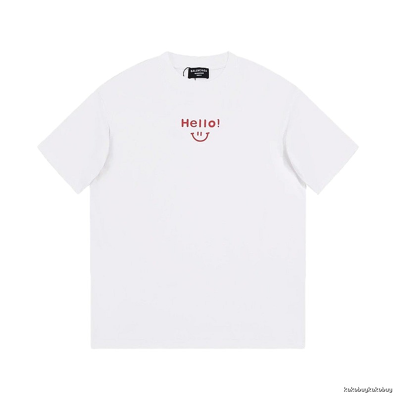 Balenciaga Smile Collection Minimalist Style White T-shirt