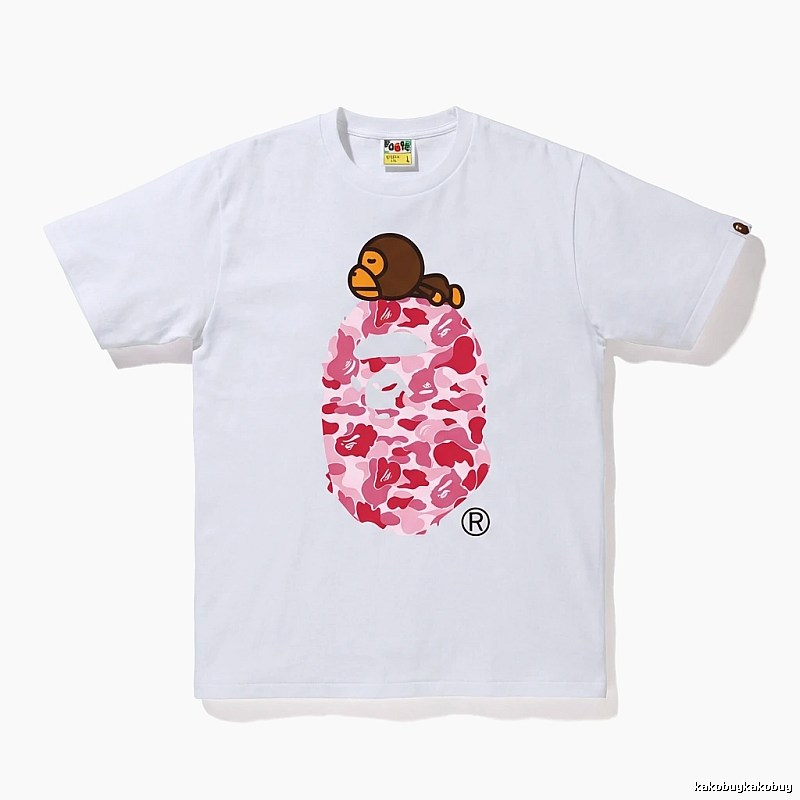 Bape Ape Camouflage Style White T-shirt
